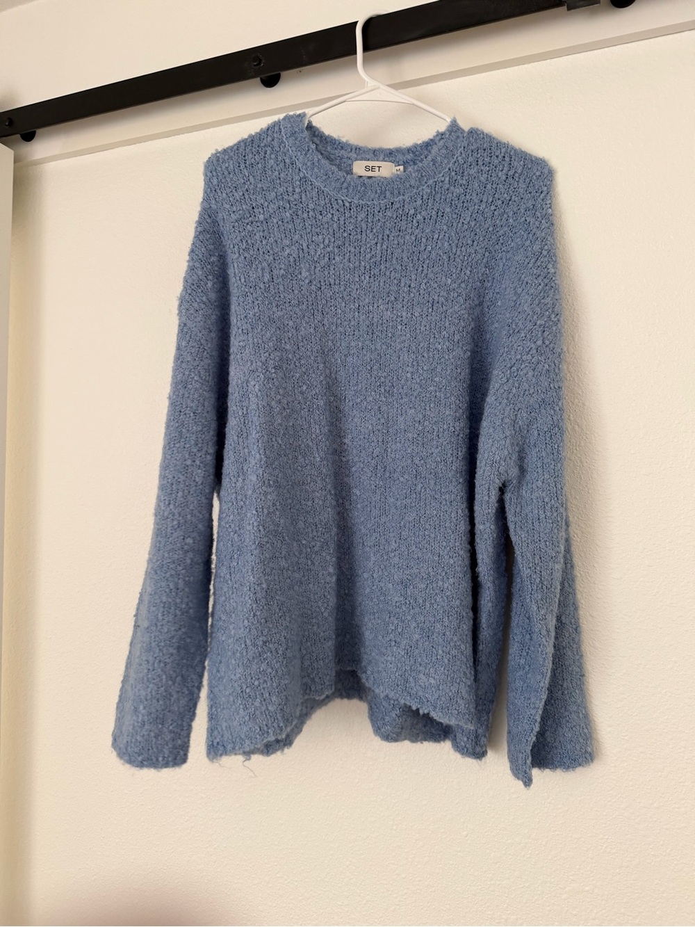 SET Active Dusty Blue Cozy Crewneck Sweater